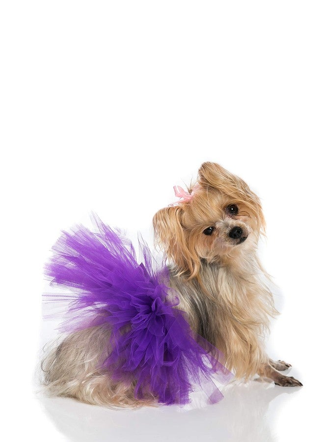 Pawpatu Handcrafted Purple Mesh Tutu for Medium Dogs